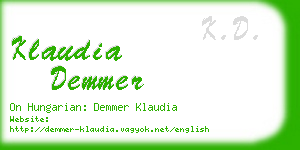 klaudia demmer business card